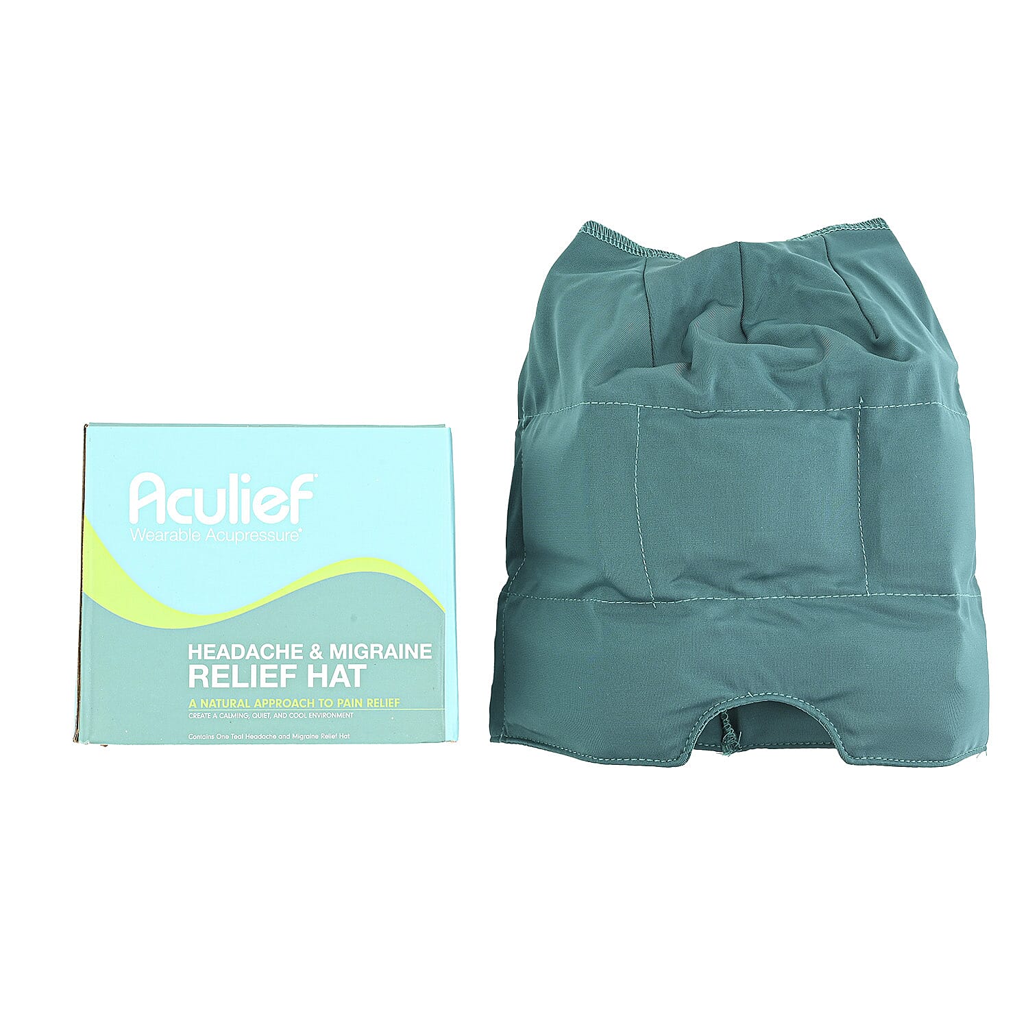 Aculief Wearable Acupressure Headache & Migraine Relief Hat- Black
