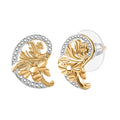 EverTrue White Diamond Leaves Earrings in 18K YG Plated and Platinum Bond - Sticky add to cart bar