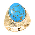 EverTrue Blue Turquoise 10.00 ctw Ring in 18K YG Plated (Size 8.0) - Sticky add to cart bar