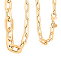 Italian 10K Yellow Gold Graduated Prezioso Paperclip Necklace 18 Inches 5.52 Grams - Sticky add to cart bar
