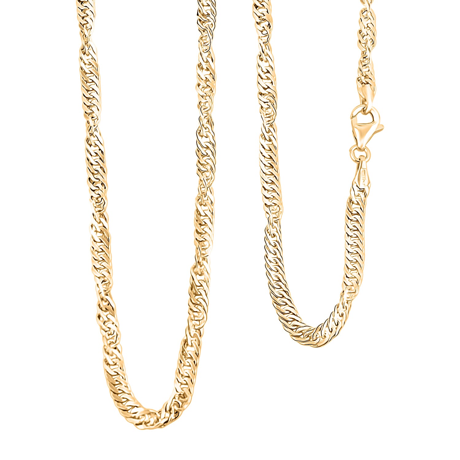 Italian 10K Yellow Gold Bella Gioia Singapore Necklace 20 Inches 1.86 Grams