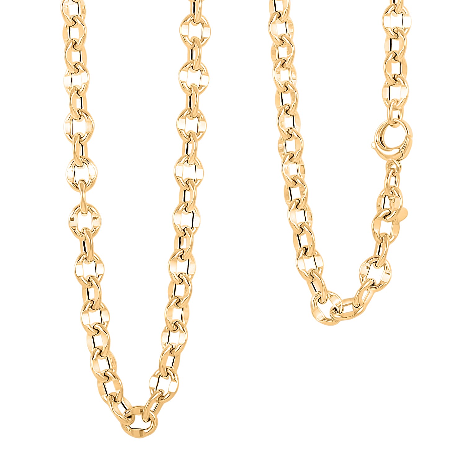 Italian 10K Yellow Gold Prestige Link Necklace 20 Inches 8.15 Grams