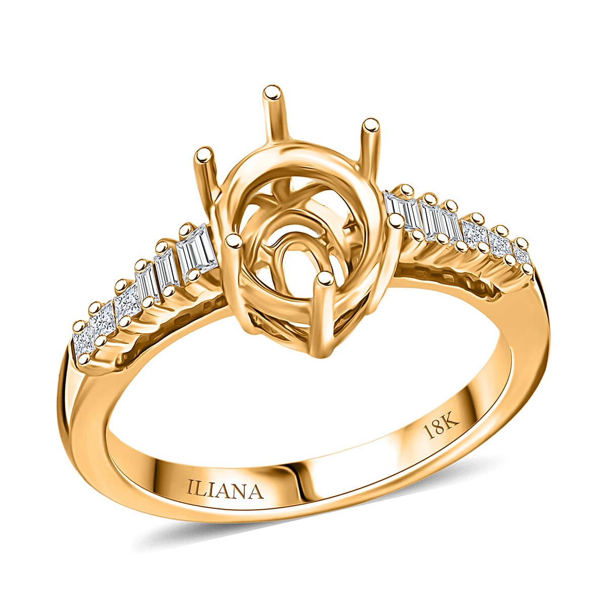 Iliana Mounting Ring in 18K Yellow Gold 5.10 Grams