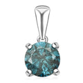 Luxoro Venice Blue Diamond (I1-I2) 1.00 ctw Solitaire Pendant without Chain in 10K White Gold - Sticky add to cart bar