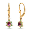D'Joy Premium Mahenge Spinel and Multi Gemstone 0.55 ctw Drop Earrings in 18K Vermeil Yellow Gold Over Sterling Silver - Sticky add to cart bar
