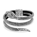 Bali Legacy Snake Bangle Bracelet in Sterling Silver (7.25 In) 41.40 Grams - Sticky add to cart bar
