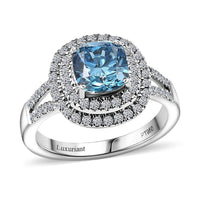 950 Platinum Luxuriant Lab Grown Blue Diamond (IR) (VS), Lab Grown Diamond Ring (Size 10.0) (5.75 g) 2.00 ctw