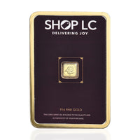 22K Yellow Golden Rose Flower Emboss Sheet 25mg