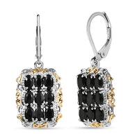 EverTrue African Amethyst Cluster Earring in 18K YG Plated and Platinum Bond 4.50 ctw