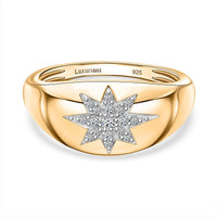 Lab Grown Diamond (SI GH) 0.15 ctw Ring in Vermeil YG Over Sterling Silver (Size 9)