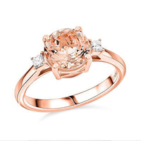 Certified & Appraised Luxoro 14K Rose Gold AAA Marropino Morganite, Diamond (I2) Ring (Size 10.0) 1.80 ctw