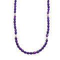 D'Joy Purple Dyed Pearl and Freshwater Pearl Necklace in Rhodium Over Sterling Silver 18 Inches - Sticky add to cart bar