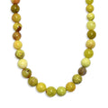 Green Opal 180.00 ctw Beaded Necklace in Rhodium Over Sterling Silver 18 Inches - Sticky add to cart bar