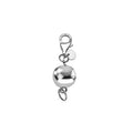 Rhodium Over Sterling Silver 6MM Magetic Lock with 9mm Losber Clasp - Sticky add to cart bar