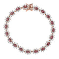 D'Joy Premium Blush Tourmaline, White Zircon Bracelet in 18K Vermeil RG Over Sterling Silver (7.25 In) 5.15 ctw - Sticky add to cart bar