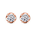 D'Joy Lab Grown Diamond I2 0.20 ctw Earrings in 18K Vermeil Rose Gold Over Sterling Silver - Sticky add to cart bar