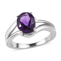 EverTrue African Amethyst Ring in Stainless Steel (Size 10.0) 2.60 ctw - Sticky add to cart bar