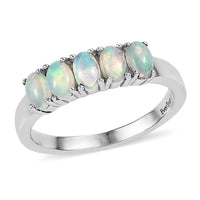 EverTrue Ethiopian Welo Opal Ring in Stainless Steel (Size 10.0) 0.85 ctw