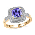 10K Yellow Gold Premium Tanzanite, Luxuriant Lab Grown Diamond (G-H, SI) Ring (Size 10.0) 2.05 ctw - Sticky add to cart bar