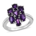 EverTrue African Amethyst 2.50 ctw Ring in Stainless Steel (Size 10.0) - Sticky add to cart bar