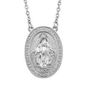 Miraculous Medal Necklace in Stainless Steel 20-22 Inches - Sticky add to cart bar