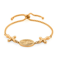 Miraculous Medal Bracelet in Stainless Steel (6-9In)