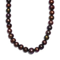 Brown Dyed Pearl Necklace in Stainless Steel 18 Inches - Sticky add to cart bar