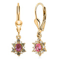 D'Joy Premium Mahenge Spinel and Multi Gemstone 0.55 ctw Drop Earrings in 18K Vermeil YG Over Sterling Silver - Sticky add to cart bar