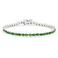 Chrome Diopside 8.25 ctw Tennis Bracelet in Rhodium Over Sterling Silver (8.25 In) - Sticky add to cart bar