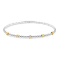 Modani Closeout Deal 14K White and Yellow Gold Natural Yellow and White Diamond (SI) Bangle Bracelet (6.75 In) (4.35 g) 0.90 ctw - Sticky add to cart bar