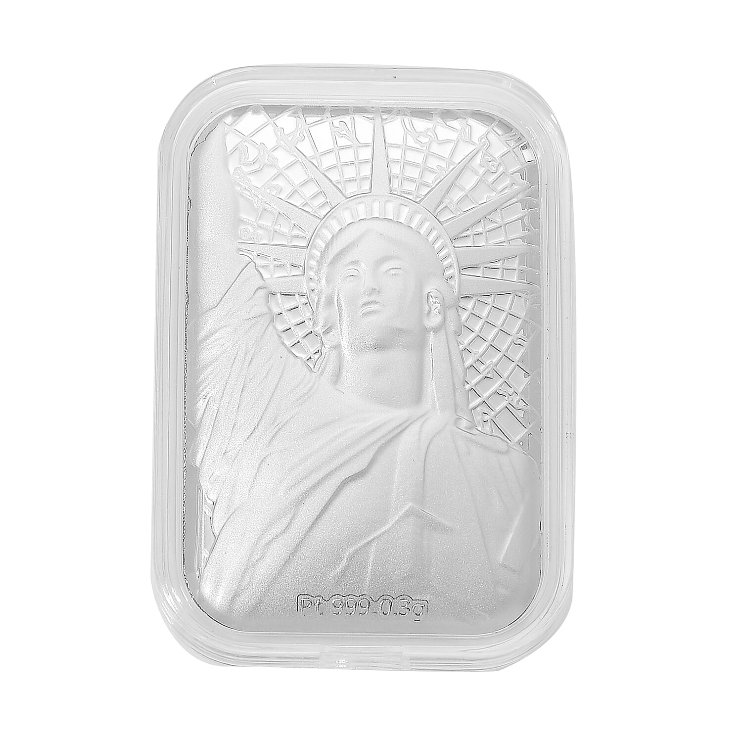 999 Platinum Statue of Liberty Emboss Sheet (31x45.5mm) (300 mg)