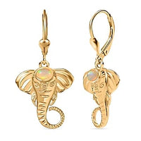 D’Joy Premium Ethiopian Welo Opal Earrings in 18K Vermeil YG Over Sterling Silver 0.25 ctw