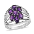 EverTrue African Amethyst 3.20 ctw Ring in Stainless Steel (Size 10.0) - Sticky add to cart bar
