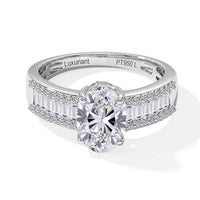 IGI Certified Luxuriant Lab Grown Diamond E-F VS 2.00 ctw Art Deco Ring in 950 Platinum (Size 10.0)