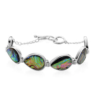 Abalone Shell Bracelet in Silvertone