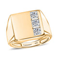 Luxuriant Lab Grown Diamond E-F VS 0.30 ctw Men's Ring in 18K Vermeil Rose Gold Over Sterling Silver - Sticky add to cart bar