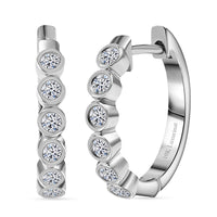 10K White Gold Luxuriant Lab Grown Diamond (E-F, VS) Hoop Earrings 0.50 ctw