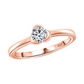 Luxuriant Lab Grown Diamond E-F VS Solitaire Ring in 18K Vermeil Yellow Gold Sterling Silver (Size 10.0) 0.25 ctw - Sticky add to cart bar
