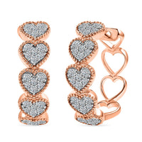 Luxuriant Lab Grown Diamond (G-H, SI) Earrings in 18K Vermeil RG Over Sterling Silver 1.50 ctw