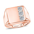 Luxuriant Lab Grown Diamond E-F VS 0.30 ctw Men's Ring in 18K Vermeil Rose Gold Over Sterling Silver - Sticky add to cart bar