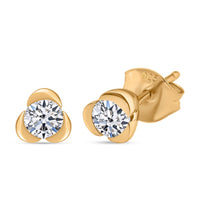 Luxuriant Lab Grown Diamond E-F VS 0.50 ctw Solitaire Stud Earrings in 10K White Gold