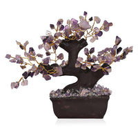 Livmore 150 Amethyst Gemstone Bonsai Tree (12 Inch)