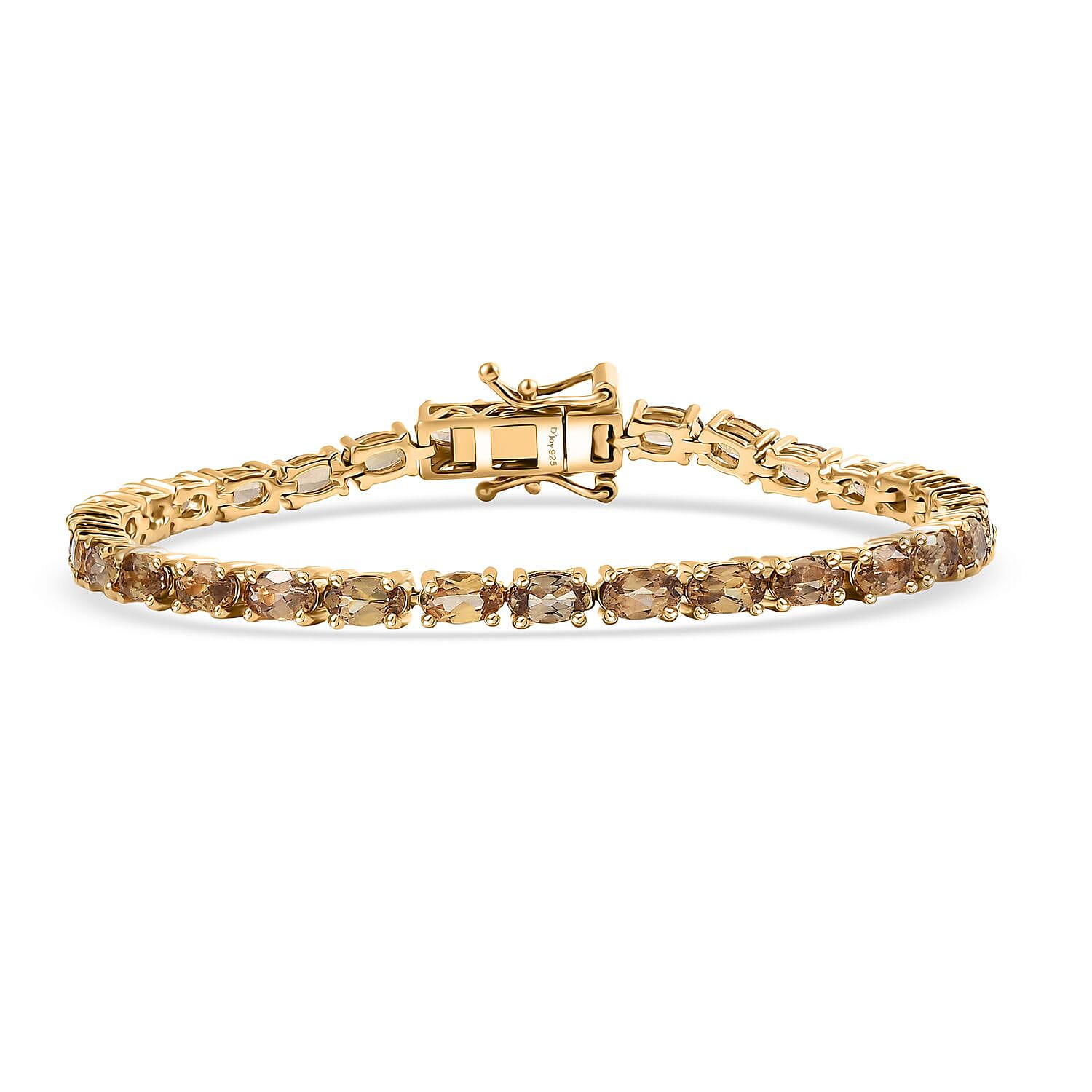 D'Joy Golden Turkizite Bracelet in 18K Vermeil YG Over Sterling Silver (6.50 In) 7.60 ctw