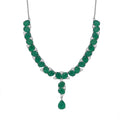 EverTrue Green Onyx and White Zircon 31.85 ctw Necklace 18 Inches Platinum Bond - Sticky add to cart bar