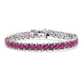 D'Joy Niassa Ruby (FF), White Zircon Bracelet in Rhodium Over Sterling Silver (7.25 In) 25.75 ctw - Sticky add to cart bar