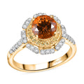 D’Joy 100 Facet Golden Turkizite, Multi Gemstone Ring in 18K Vermeil YG Over Sterling Silver (Size 10.0) 2.10 ctw - Sticky add to cart bar