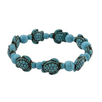 Constituted Blue Howlite 75.00 ctw Bracelet in Silvertone (7.00-7.50 In)