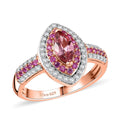 D'Joy Blush Tourmaline, Multi Gemstone Ring in 18K Vermeil RG Over Sterling Silver (Size 10.0) 1.40 ctw - Sticky add to cart bar