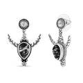 D'Joy Artisan Crafted White Buffalo 4.10 ctw Horn of the Ancients Earrings in Sterling Silver - Sticky add to cart bar