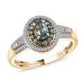 10K Yellow Gold AAA Narsipatnam Alexandrite, Luxuriant Lab Grown Diamond (E-F, VS) Ring (Size 10.0) 1.05 ctw - Sticky add to cart bar